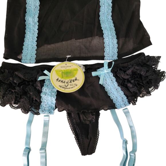 VTG Coquette Y2K Fairy Babydoll Honey Dew Cami Mesh Set Unicorn - Picture 3 of 10